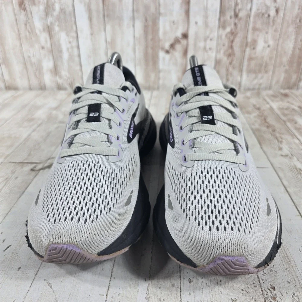 Brooks Adrenaline GTS 23 Womens 9 Wide Grey Lavender Running Shoes